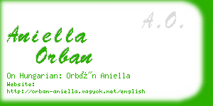 aniella orban business card